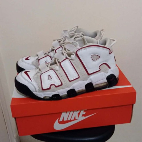 Nike Air More Uptempo sneakers άσπρο/κόκκινο σαν καινούργιο με original κουτί