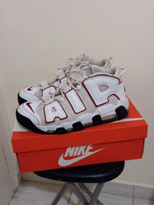 Nike Air More Uptempo sneakers άσπρο/κόκκινο σαν καινούργιο με original κουτί