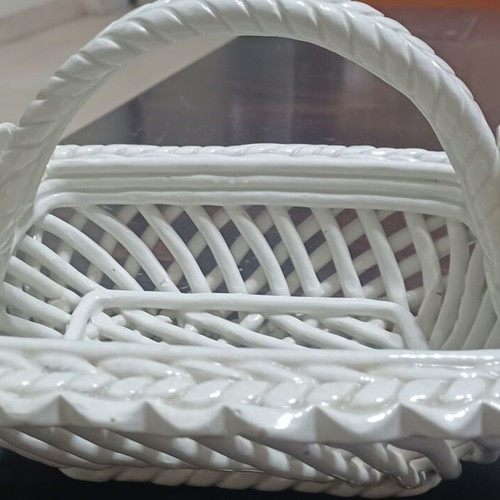 Vintage white fondant basket like new