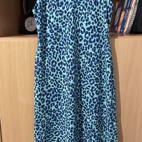 Summer dress like new, airy blue shades, calf length