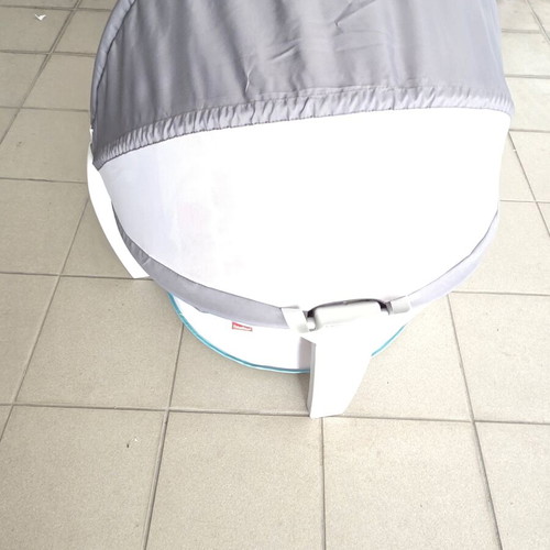Fisher Price On-The-Go Baby Dome playpen like new with mattress gray 79.5x13.5cm