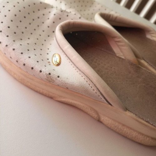 White leather summer clogs size 38, like new