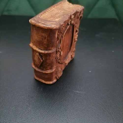 Handmade plaster sculpture book brown, new