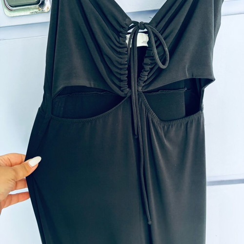 Bershka black cut out one-piece jumpsuit like new
