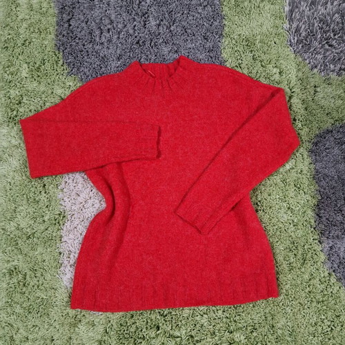 Cubus Sweden oversized pullover with wool and alpaca like new, red coral
