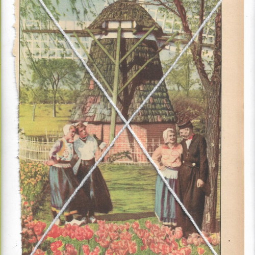 Vintage Michigan and Dutch Landscape Prints used, pack of 2, 1950s