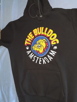 The Bulldog Amsterdam Original Hoodie Black φούτερ με κουκούλα σε μαύρο, μέγεθος L