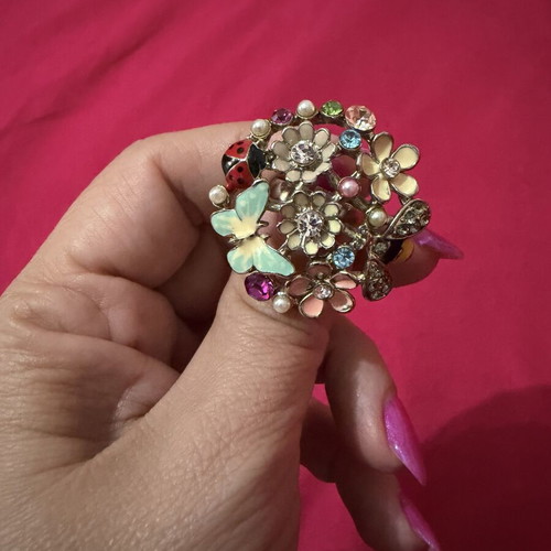 Accessorize summer ring used, multicolor floral design