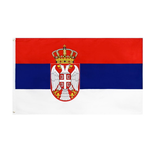 Serbia national flag new, 90x150 cm, polyester silk