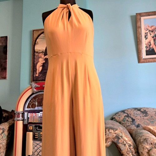 Nina Leonard jumpsuit like new, yellow, small