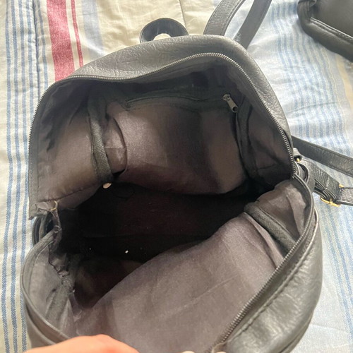 Backpack black used with 5 compartments