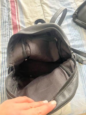 Backpack black used with 5 compartments