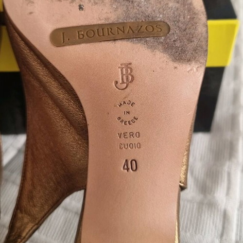J.Bournazos shoes used, size 40, bronze pumps