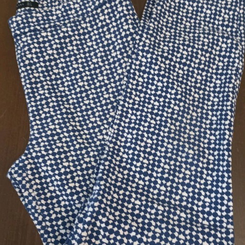 Zara women's pants white and blue like new, size S