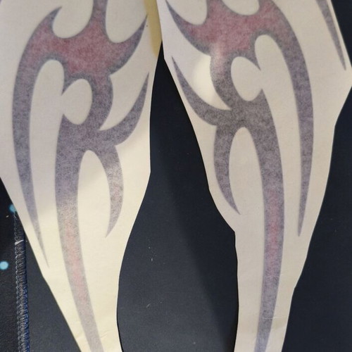 Tribal vinyl decals for motorcycles new, red and black