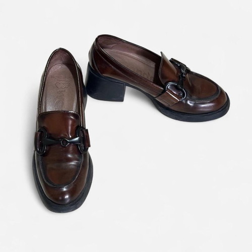 Wonders leather loafers with heel like new, size 36