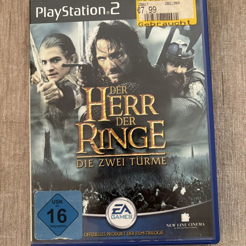 The Lord of the Rings Two Towers PlayStation 2 game used, complete