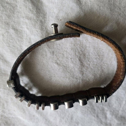 Moschino leather bracelet used, vintage 1990, black