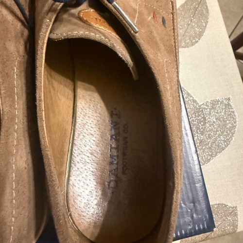 Damiani men's leather shoes used, size 43, beige brown