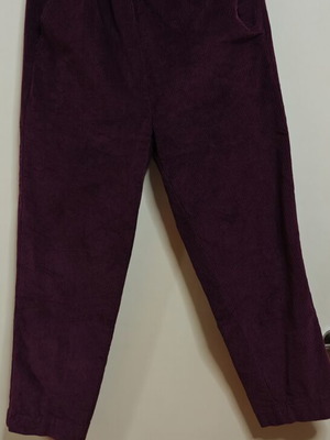 Women's Corduroy Pants used, size S, burgundy/purple