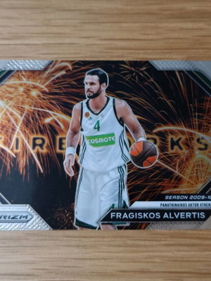 Panini Euroleague Prizm Fireworks Alvertis Card new