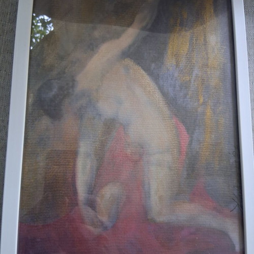 Painting "Gymno" framed 30x40cm, signed