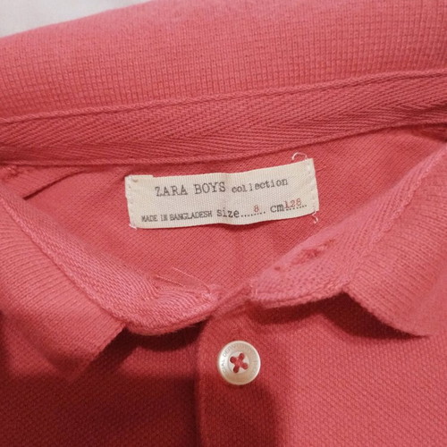 Zara polo shirt like new, size 8, coral color