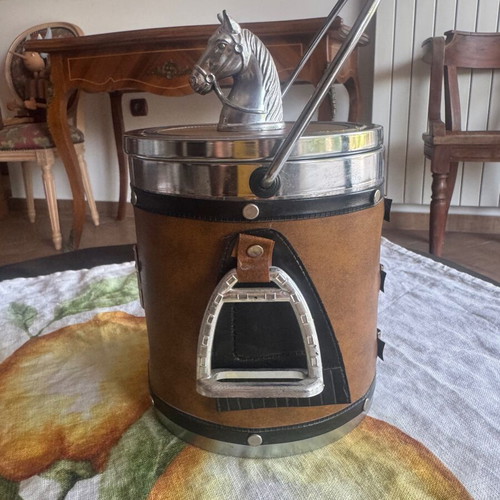 Vintage Equestrian Ice Bucket 70s, like new