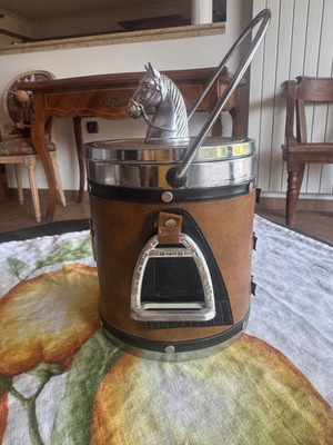 Vintage Equestrian Ice Bucket 70s, like new