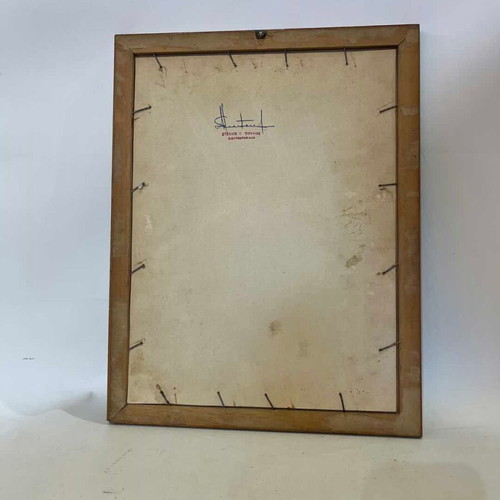 Vintage wall print by Nikolaos Xydias "T' Anafiotika" used 36x27