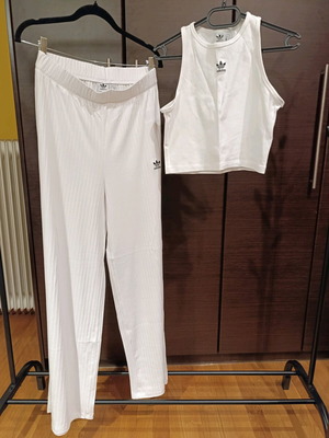 Adidas tracksuit set new, black and white, size M