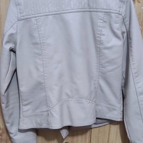 Jacket leather beige like new, size 38