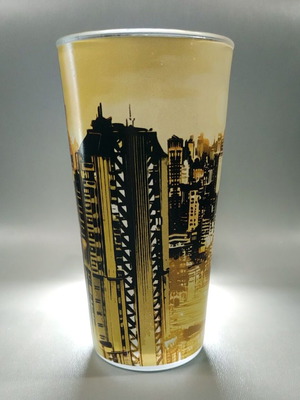 Batman Begins 2005 Limited Promo Frosted Glass Cup like new