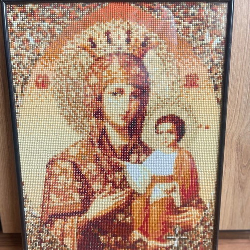 Handmade diamond painting with frame new