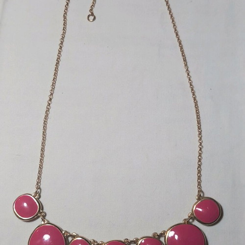 Silver gold-plated necklace with enamel
