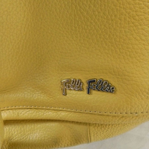 Folli Follie yellow leather shoulder bag used