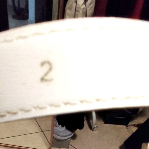 White belt used with metal buckle, size 90