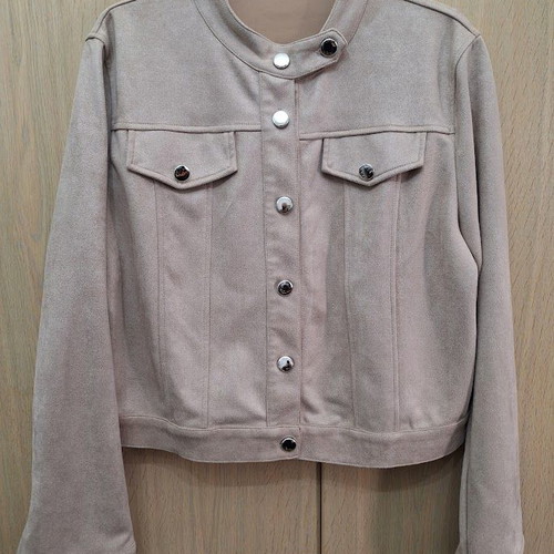Women's moufan L like new, beige, velvet and polyester