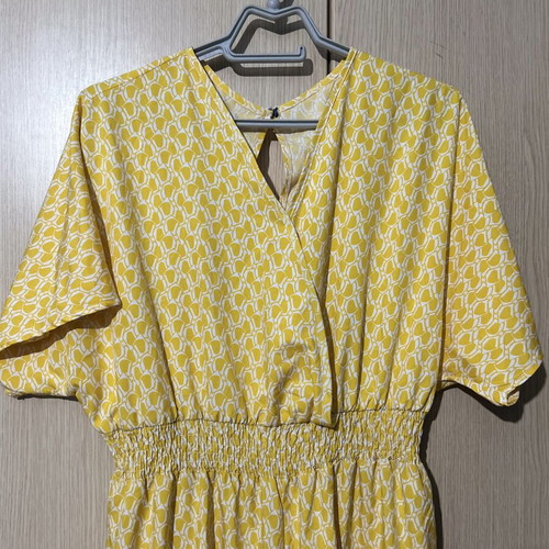 Shein lemon yellow fitted jumpsuit XL like new