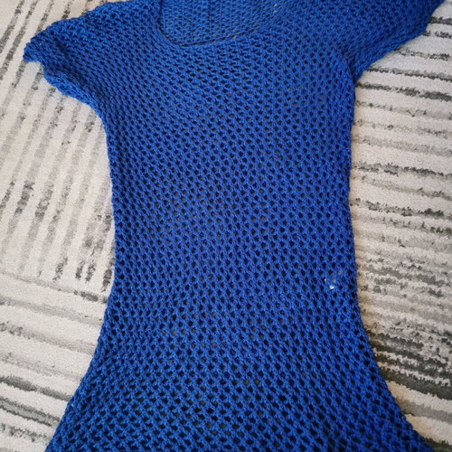 Knitted dress new, blue, one size