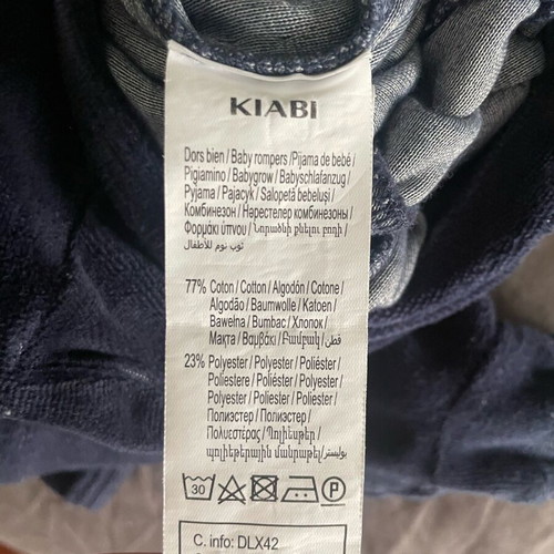 Baby velour romper new, brand Kiabi
