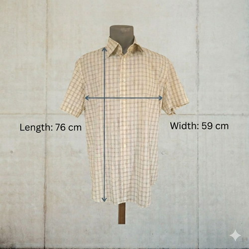 Joop! Men's Summer Check Shirt Size L beige like new