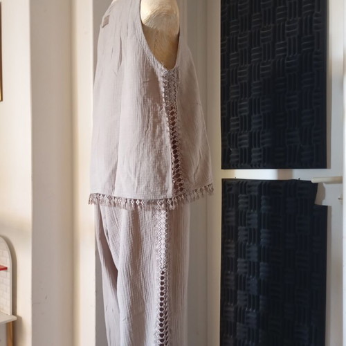 Luna cotton women's set L/XL like new, beige