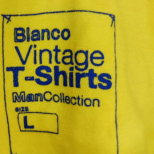 Polo Blanco Vintage striped yellow white shirt size L like new
