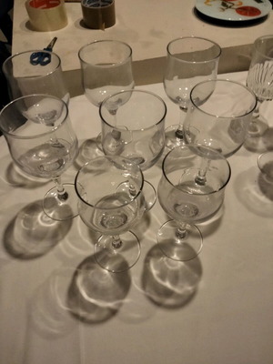 Stemmed glasses like new