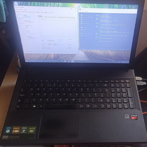 Lenovo G505 laptop used, AMD A6, 16GB RAM DDR3, 240GB SSD