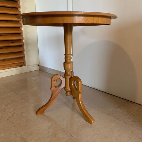 Wooden round side table used
