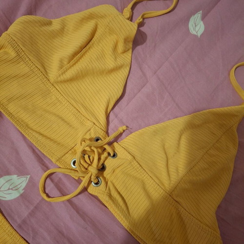 Swimsuit set yellow, size XXL