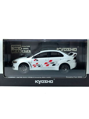 Mitsubishi Lancer Evolution X 1:43 diecast model tuned by Ralliart white pearl