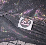 Metallic top em's the label used, size S/M, purple